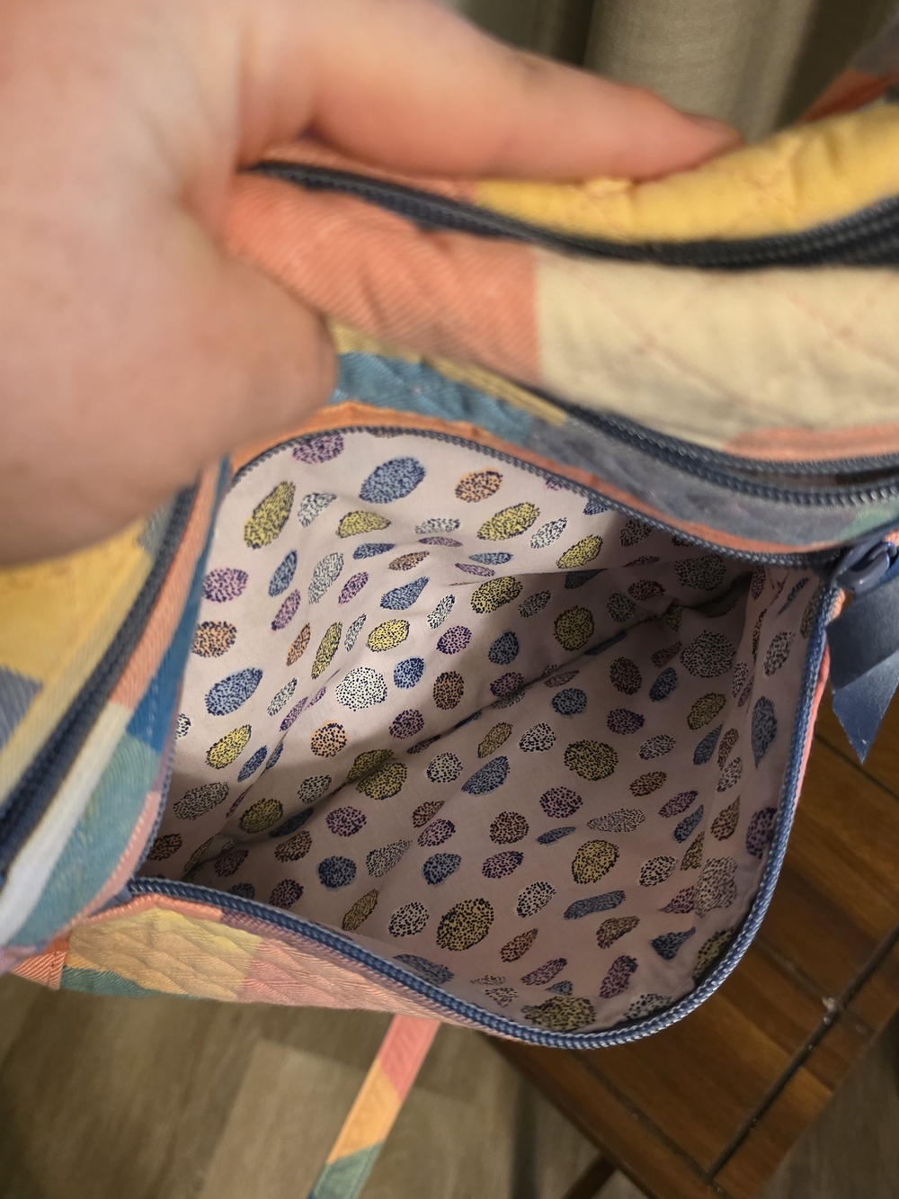 Vera Bradley Triple Zip Patchwork Crossbody - Picture 6 of 7